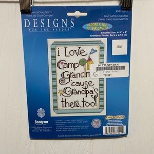 Counted Cross Stitch I Love Camp Grandma 6.5”x9”